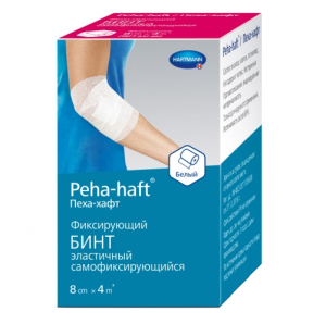Peha-Haft 4 м х 8 см бинт когезивный белый