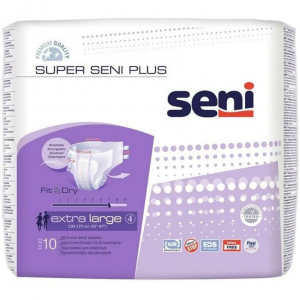 Купить Seni Super Plus подгузники р.XL №10 (7 капель)