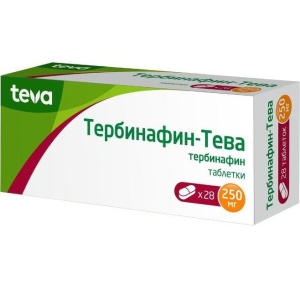 Купить  Тербинафин-Тева таблетки 250мг №28