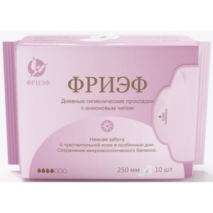 Купить  Фриэф10 шт прокладки дневные с анионовым чипом 250 мм