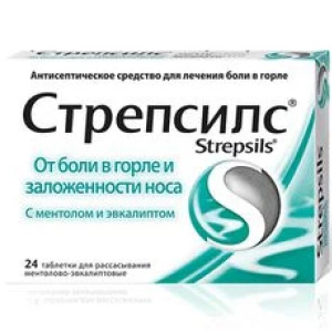 Купить  Стрепсилс таблетки для рассасывания №24 ментол-эвкалипт