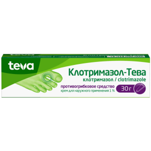 Купить  Клотримазол-Тева крем для наружного применения 1% 30г