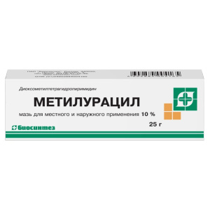 Купить  Метилурацил мазь для местного и наружного применения 10% 25г (Биосинтез)