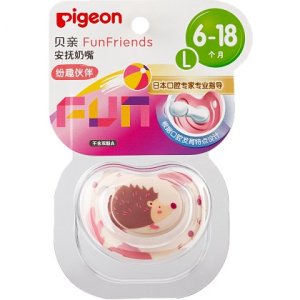 Купить  Pigeon Пустышка FunFriends Ежик силиконовая 6+ мес р L