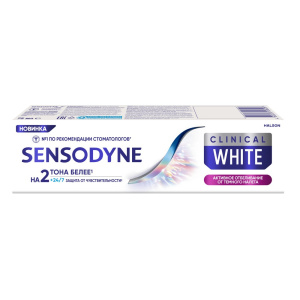 Купить  Sensodyne Clinical White Активное отбеливание 75 мл паста зубная от темного налета