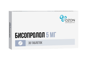 Купить  Бисопролол таблетки покрытые пленочной оболочкой 5мг №30
