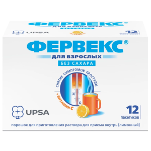 Купить  Фервекс пор д/р-ра д/внутр №12 лимон без сахара