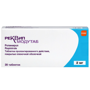 Купить  Реквип Модутаб таб ппо пролонг 2мг №28