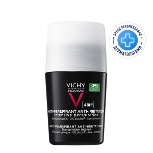 Купить  Vichy Homme дезодорант-антиперсперант 48 ч для чувствительной кожи, 50мл