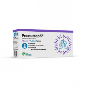 Купить  Респифорб капс с пор д/инг 160мкг+4,5мкг 120ДОЗ