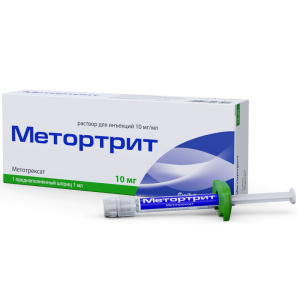 Купить  Метортрит раствор д/ин 10мг/мл шпр с игл 1мл №1