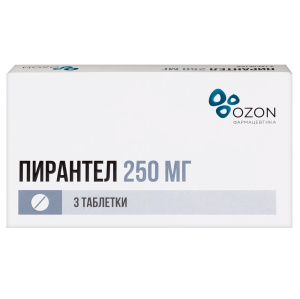 Купить  Пирантел 250 мг 3 шт таблетки