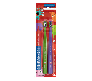 Купить  Curaproxs Кидс набор з/щеток №2 CS Duo Little Bacterias Edition