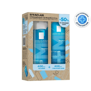 Купить  Ля Рош Позе Эфаклар гель очищающий 400мл + Рефилл 400 мл