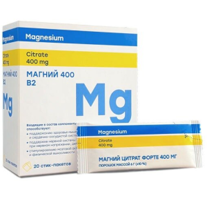 Купить  Магний цитрат Форте В2 SP 400 мг 6 г 20 шт порошок для приготовления раствора для приема внутрь стик-пакеты