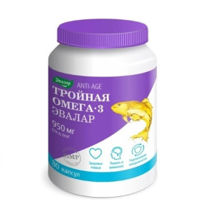 Купить  Тройная Омега 3 950 мг 80 шт капсулы