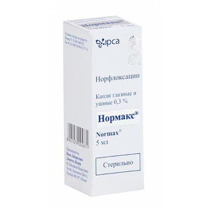 Нормакс капли глазные и ушн 0,3% 5мл Купить Нормакс капли глазные и ушн 0,3% 5мл