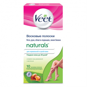Купить  Вит Натурал полоски воск д/депиляции №10 масло ши