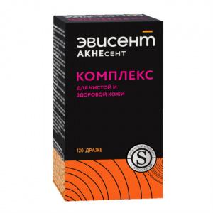 Эвисент Акнесент космплекс для чистой и здоровой кожи драже 750мг №120 Купить Эвисент Акнесент космплекс для чистой и здоровой кожи драже 750мг №120