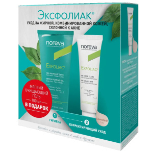 Купить  Noreva Exfoliac набор 30 мл ВВ-крем для лица тон светлый + 100 мл гель очищающий