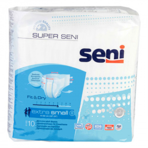 Купить  Seni Super подгузники р.XS №10 (6 капель)