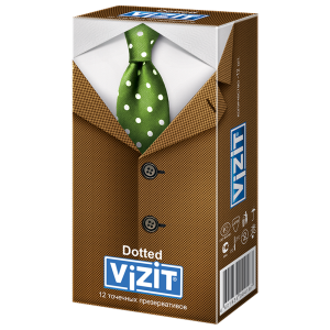 Купить  Vizit Dotted презервативы точечные, 12 шт