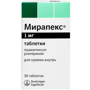 Купить  Мирапекс таблетки 1мг №30