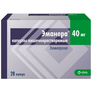 Эманера 40 мг 28 шт капсулы кишечнорастворимые Купить Эманера 40 мг 28 шт капсулы кишечнорастворимые