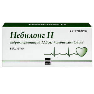 Купить  Небилонг Н таб 5мг+12,5мг №30