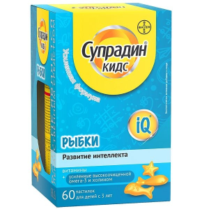 Купить  Супрадин Кидс Рыбки 4 г 60 шт пастилки жевательные