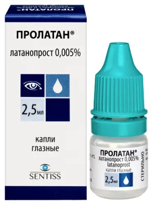 Купить  Пролатан  капли глазные  0,005% 2,5мл