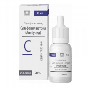 Купить  Сульфацил натрия капли глазные  20% 10мл (Лекко)