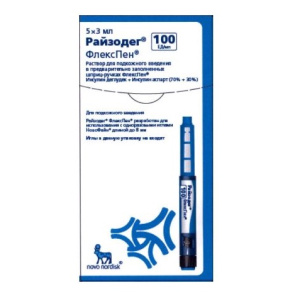 Купить  Райзодег ФлексПен р-р д/п/к введ 100ЕД/мл шпр-ручк 3мл №5