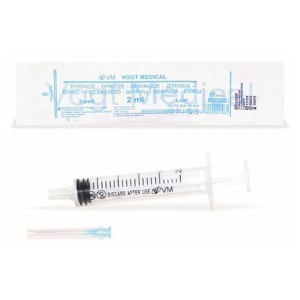 Купить  Шприц Вогт Медикал 0,7 мм 2 мл 10 шт 3-х компонентный с иглой