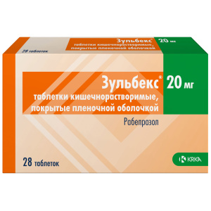 Купить  Зульбекс таб кишечнораств ппо 20мг №28