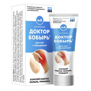 Докторр Бобырь №6 гель-бальзам для ног с гирудином 75мл Купить Докторр Бобырь №6 гель-бальзам для ног с гирудином 75мл