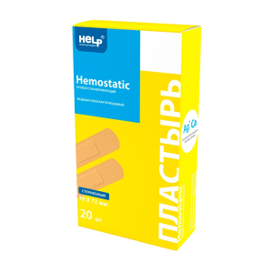 MedHelp Hemostatic 1,9 см х 7,2 см 20 шт пластырь бактерицидный стерильный кровоостанавливающий с ионами серебра Купить MedHelp Hemostatic 1,9 см х 7,2 см 20 шт пластырь бактерицидный стерильный кровоостанавливающий с ионами серебра