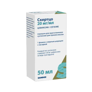 Купить  Скертцо пор д/сусп д/внутр 20мг/мл фл 50мл +мерный шпр с насадкой