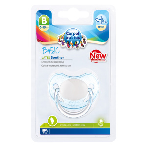 Canpol babies пустышка латекс анатом 6-18 мес basic голубой Купить Canpol babies пустышка латекс анатом 6-18 мес basic голубой
