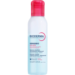 Купить  Bioderma Sensibio H2O 125 мл двухфазное мицеллярное средство для очищения глаз и губ