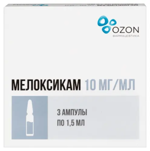 Купить  Мелоксикам р-р д/в/м введ 10мг/мл 1,5мл №3