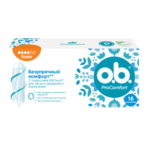 o.b. ProComfort Super 16 шт тампоны Купить o.b. ProComfort Super 16 шт тампоны