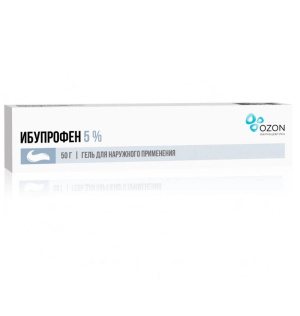 Купить  Ибупрофен 5 % 50 г гель для наружного применения