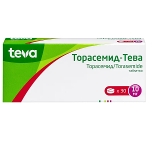 Купить  Торасемид-Тева 10 мг 30 шт таблетки