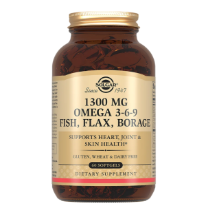 Купить  Solgar Комплекс жирных кислот 1300 мг Омега 3-6-9 60 шт капсулы