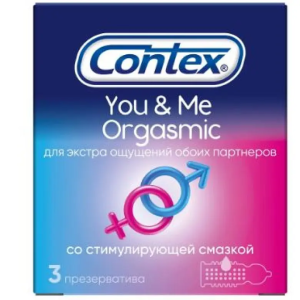 Купить  Contex You&Me Orgasmic 3 шт презервативы из натурального латекса
