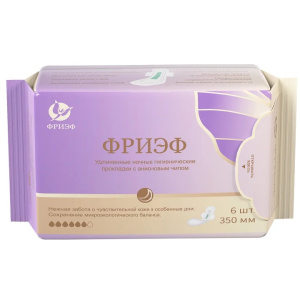 Купить  Прокладки Фриэф удлиненные ночные с анионовым чипом 350мм №6