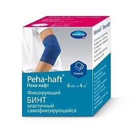 Купить  Бинт эласт Peha-Haft  4мX6см когезивный синий