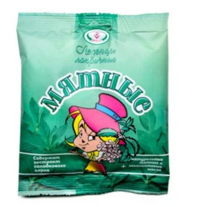 Купить  Лакричные леденцы от кашля 50г мятные