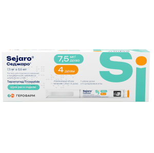 Купить  Седжаро р-р д/п/к введ 7,5 мг/доз 2,4 мл №1 шприц-ручка+игла №4